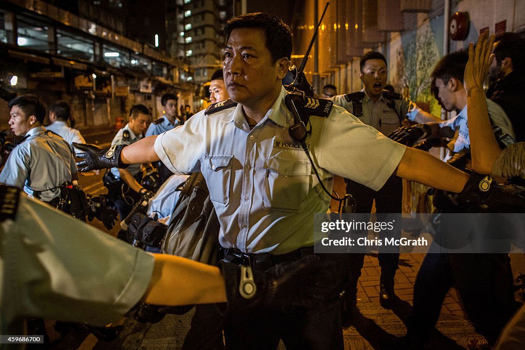 Police Continue Efforts To Clear Hong Kong Protest Sites