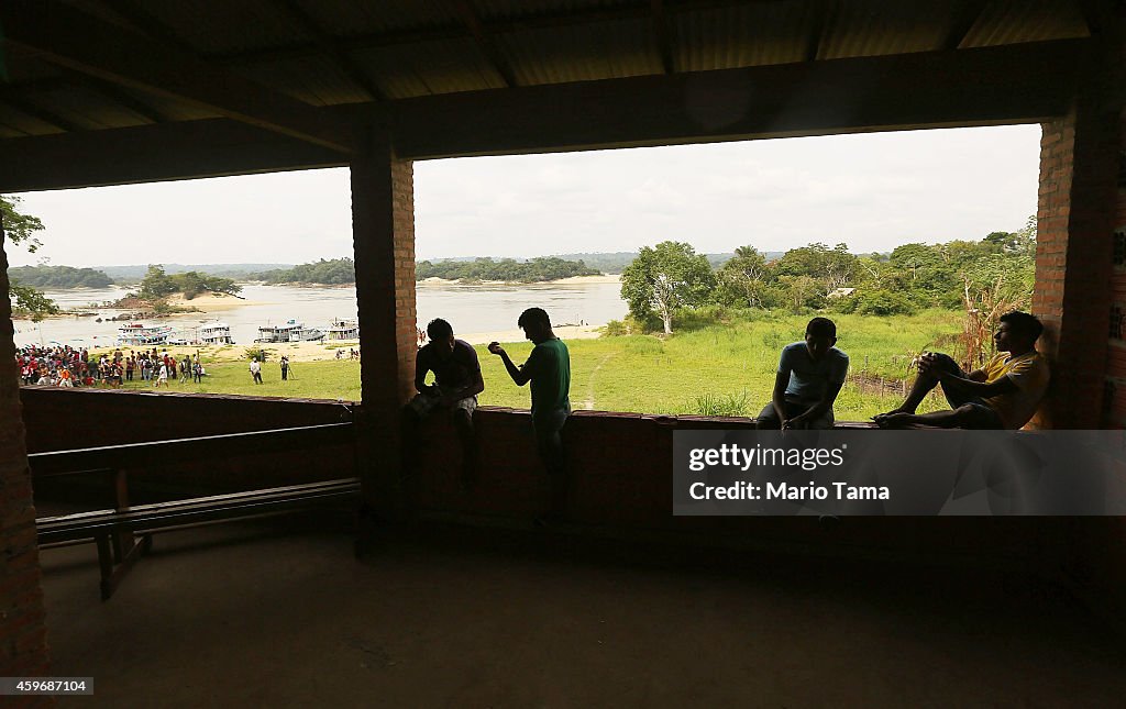 Indigenous Tribes Protest Dam Construction In Brazil's Amazon