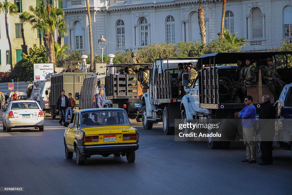 Egypt take security measures after a call for anti-regime rally in Alexandria