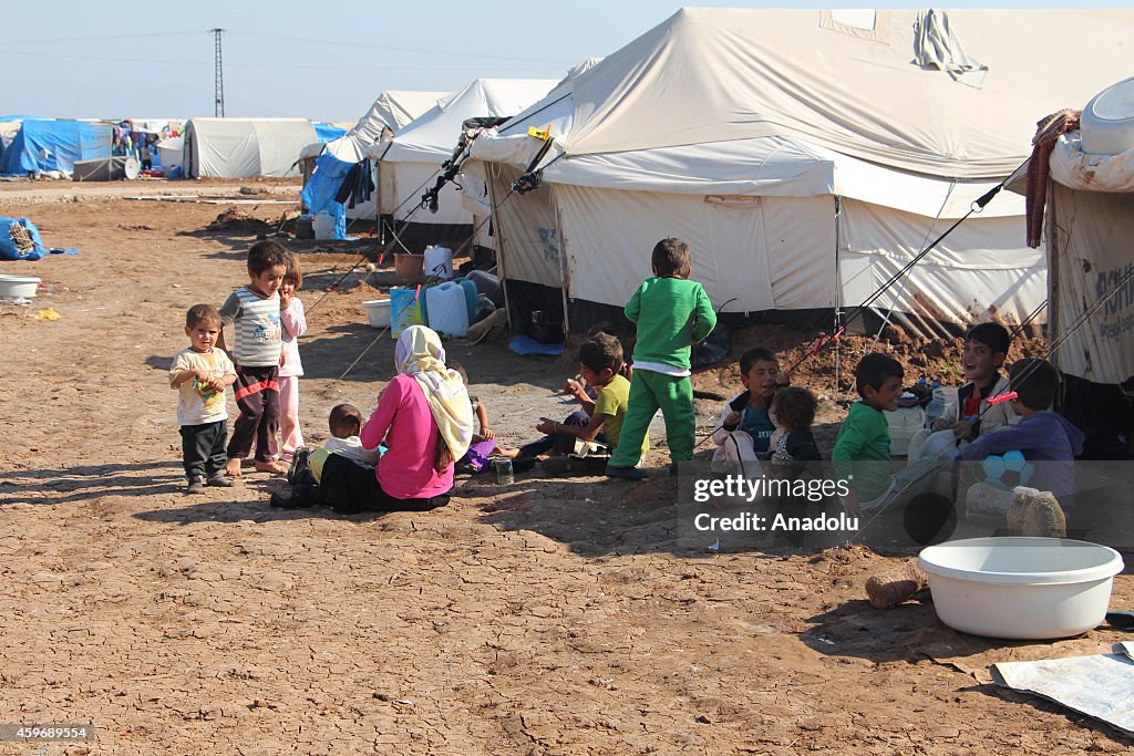 Iraqi Yezidi refugees at Newroz refugee camp in Syria