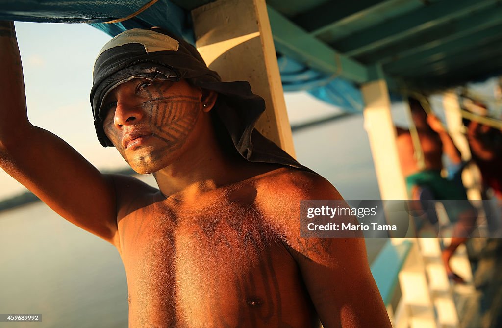 Indigenous Tribes Protest Dam Construction In Brazil's Amazon