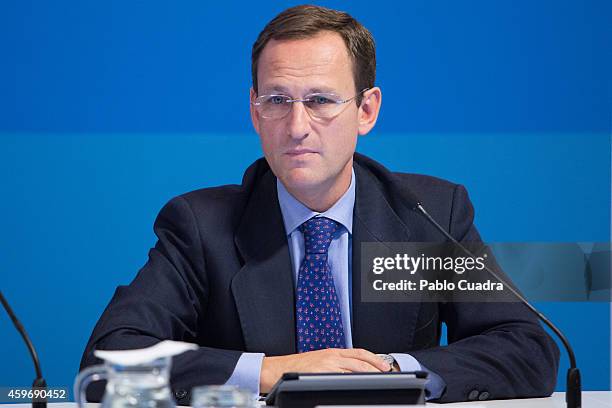 Ignacio Moliner attends a press conference as Garbine Muguruza is announced as the BBVA ambassador on November 28, 2014 in Madrid, Spain.