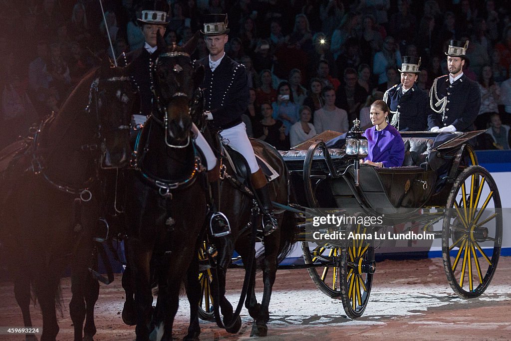 Princess Victoria of Sweden Attends Sweden International Horse Show 2014