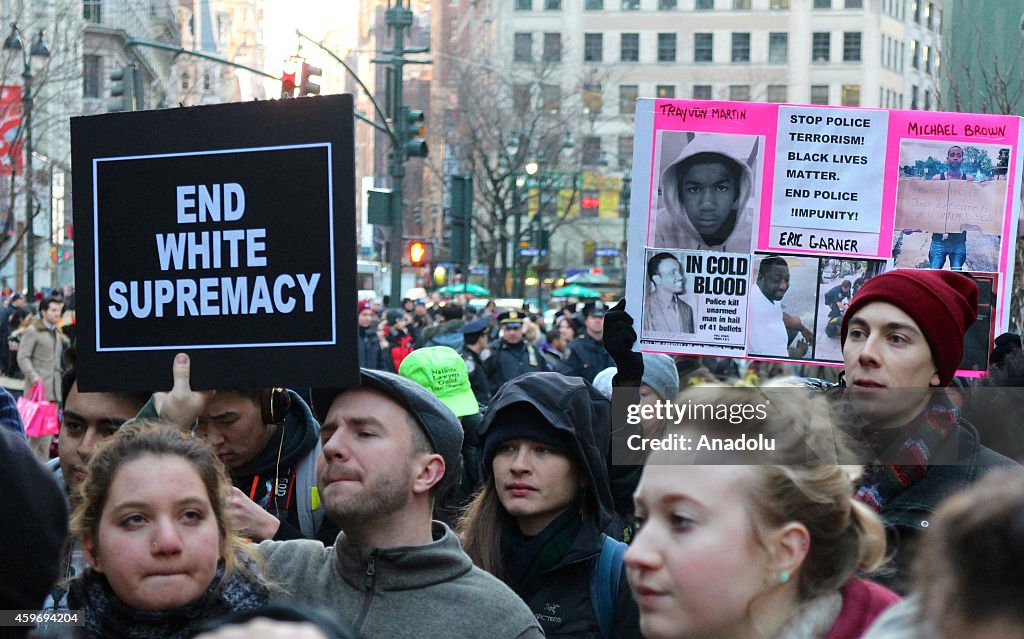 Protest in New York against Ferguson grand jury decision