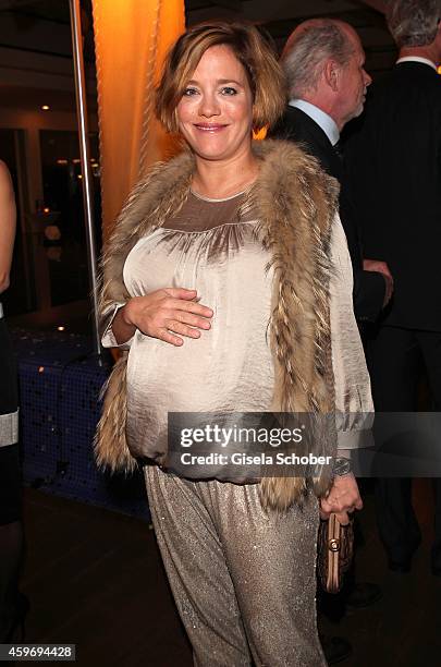 Muriel Baumeister, pregnant, during the ARD advent dinner hosted by the program director of the tv station Erstes Deutsches Fernsehen at Hotel...