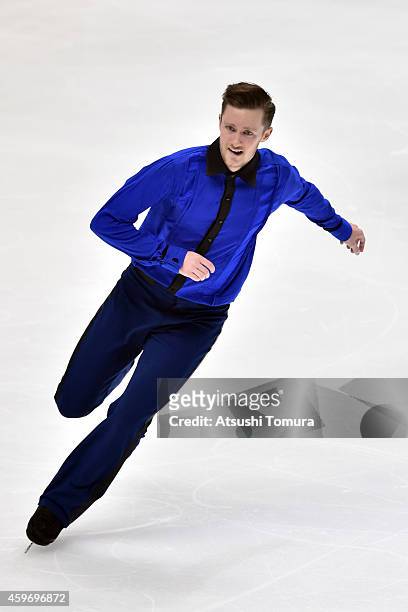 Jeremy Abbot of the USA competes in the Men Short Program during day one of ISU Grand Prix of Figure Skating 2014/2015 NHK Trophy at the Namihaya...