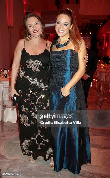 Monica Setta and Carolina Rey attend the Children for Peace Benifit Gala at Spazio Novecento on November 28, 2014 in Rome, Italy.