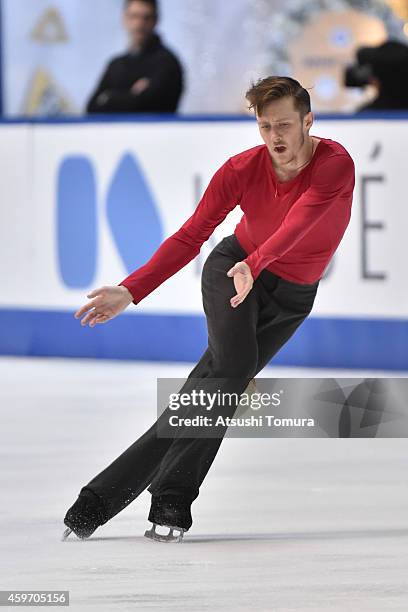 Jeremy Abbot of the USA competes in the Men Free Skating during day two of ISU Grand Prix of Figure Skating 2014/2015 NHK Trophy at the Namihaya Dome...