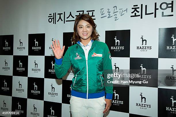 Na-Yeon Choi attends the autograph session for Hazzys Golf at hyundai department store on November 29, 2014 in Seoul, South Korea.