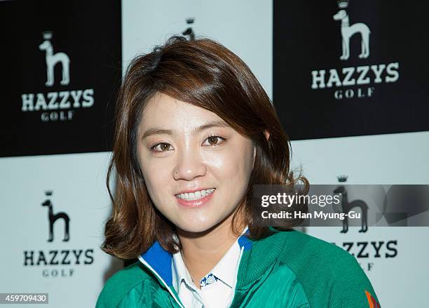 Na-Yeon Choi attends the autograph session for Hazzys Golf at hyundai department store on November 29, 2014 in Seoul, South Korea.