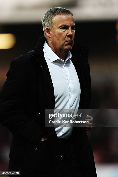 Wolverhampton Wanderers manager Kenny Jackett reacts following the Sky Bet Championship match between Brentford and Wolverhampton Wanderers at...