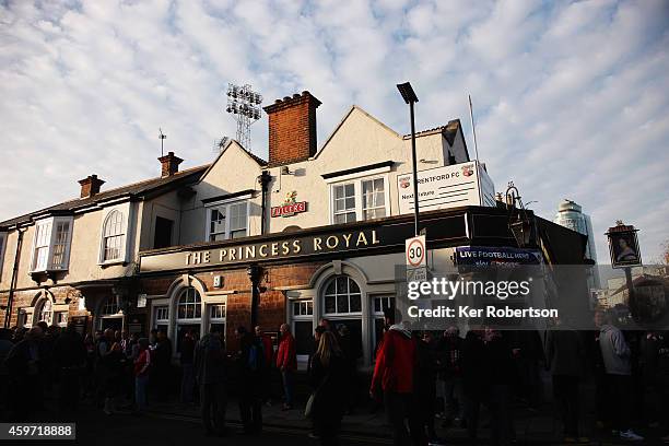 General view of local public house, The Princess Royal, before the Sky Bet Championship match between Brentford and Wolverhampton Wanderers at...