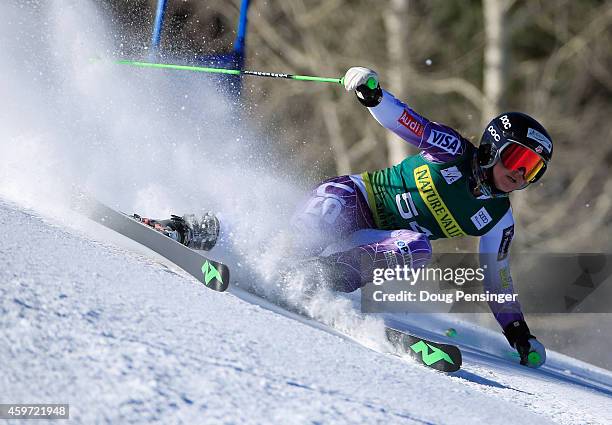 Anna Marno of the United States skis in the ladies giant slalom during the 2014 Audi FIS Ski World Cup at the Nature Valley Aspen Winternational at...