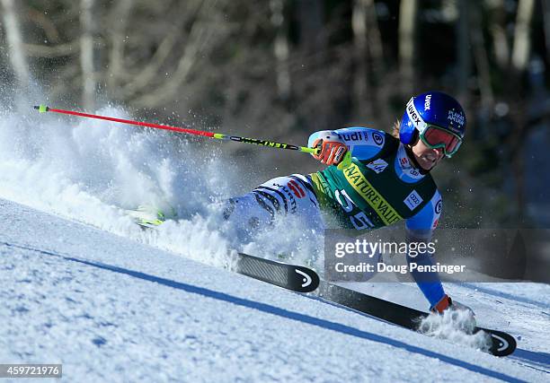 Veronique Hronek of Germany skis in the ladies giant slalom during the 2014 Audi FIS Ski World Cup at the Nature Valley Aspen Winternational at Aspen...