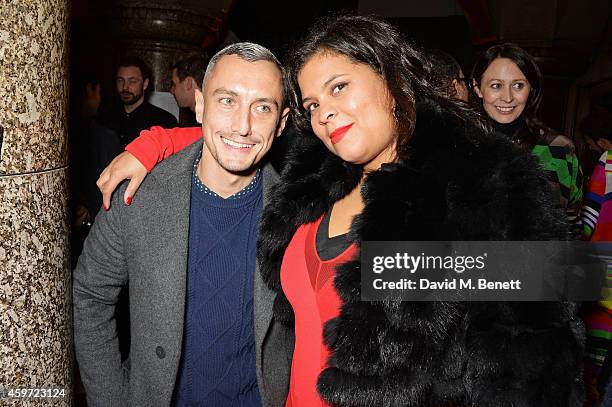 Richard Nicoll and Kate Brindley attend the British Fashion Awards Nominees' Dinner hosted by Grey Goose at the Soho House Pop-Up on November 29,...