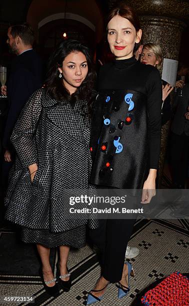 New Establishment Designer nominee Simone Rocha and Red Carpet Designer nominee Roksanda Ilincic attend the British Fashion Awards Nominees' Dinner...