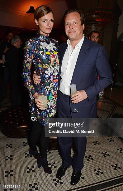 Jacquetta Wheeler and Jamie Allsopp attend the British Fashion Awards Nominees' Dinner hosted by Grey Goose at the Soho House Pop-Up on November 29,...