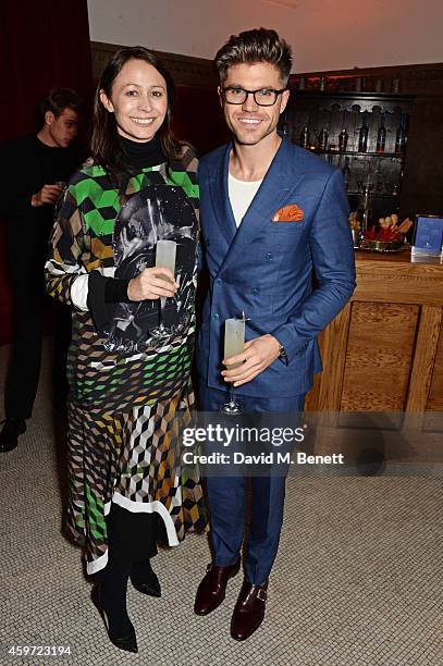 British Fashion Council CEO Caroline Rush and Darren Kennedy attend the British Fashion Awards Nominees' Dinner hosted by Grey Goose at the Soho...