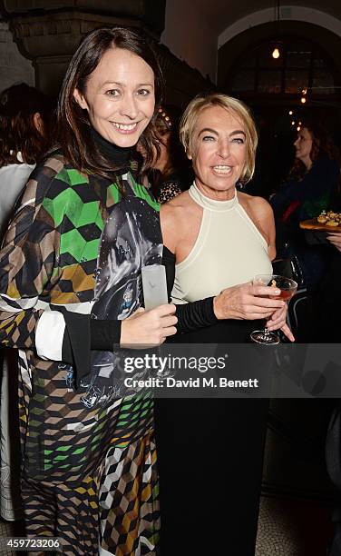 British Fashion Council CEO Caroline Rush and Anna Orsini attend the British Fashion Awards Nominees' Dinner hosted by Grey Goose at the Soho House...