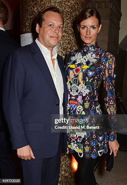 Jamie Allsopp and Jacquetta Wheeler attend the British Fashion Awards Nominees' Dinner hosted by Grey Goose at the Soho House Pop-Up on November 29,...