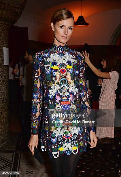 Jacquetta Wheeler attends the British Fashion Awards Nominees' Dinner hosted by Grey Goose at the Soho House Pop-Up on November 29, 2014 in London,...