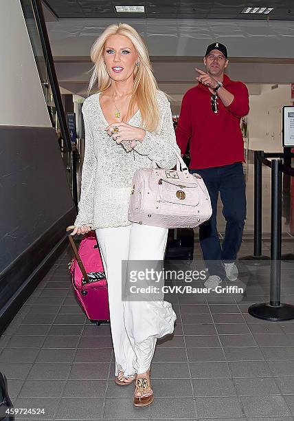 Gretchen Rossi and Slade Smiley are seen at Los Angeles International Airport on May 08, 2012 in Los Angeles, California.
