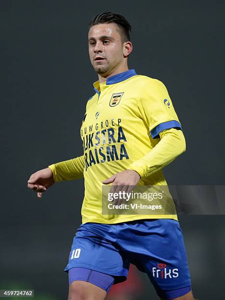 Dejan Meleg of Cambuur Leeuwarden during the Dutch Eredivisie match between SC Cambuur Leeuwarden and AZ Alkmaar at the Cambuur Stadium on November...