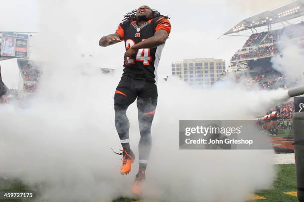 Adam Jones of the Cincinnati Bengals takes the field for the game against the Baltimore Ravens at Paul Brown Stadium on December 29, 2013 in...