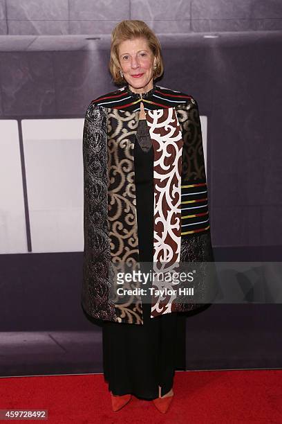 Philanthropist Agnes Gund attends The Whitney Museum Of American Art's 2014 Gala & Studio Party at The Whitney Museum of American Art on November 19,...