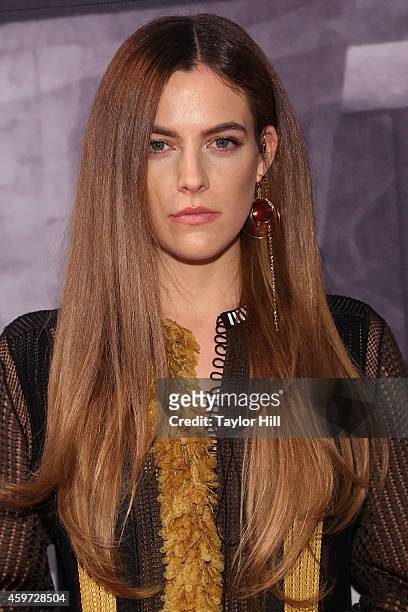 Riley Keough attends The Whitney Museum Of American Art's 2014 Gala & Studio Party at The Whitney Museum of American Art on November 19, 2014 in New...