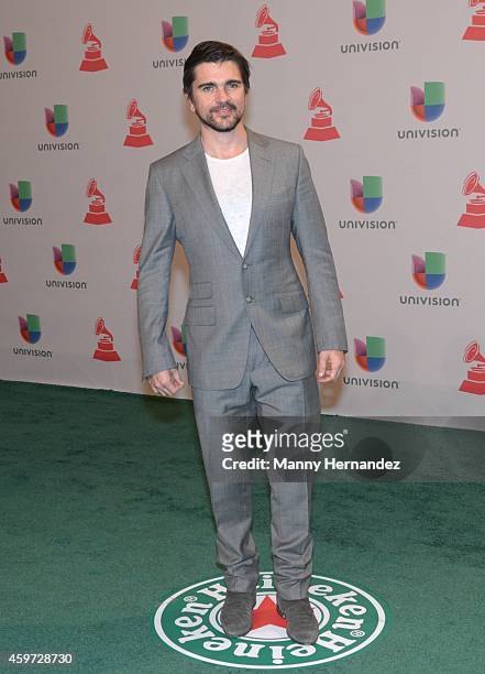 Juanes arrive at the 15th Annual Latin Grammy Awards on November 20, 2014 in Las Vegas, Nevada.