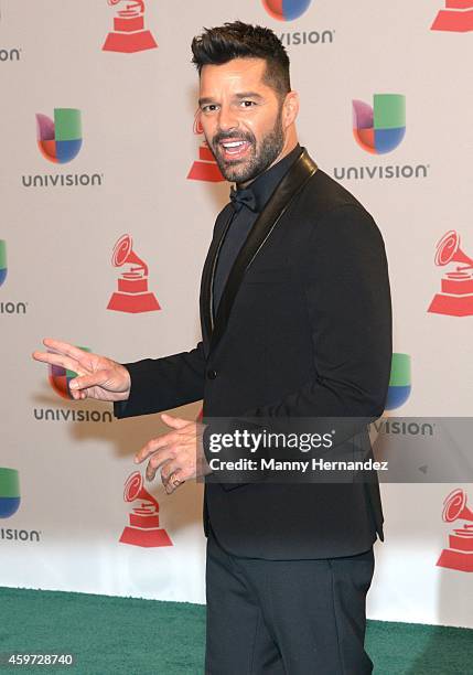 Ricky Martin arrive at the 15th Annual Latin Grammy Awards on November 20, 2014 in Las Vegas, Nevada.