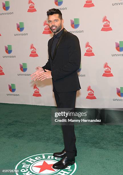 Ricky Martin arrive at the 15th Annual Latin Grammy Awards on November 20, 2014 in Las Vegas, Nevada.