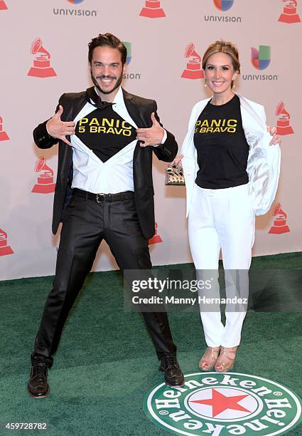 Kuno Becker and Papile Aurora arrive at the 15th Annual Latin Grammy Awards on November 20, 2014 in Las Vegas, Nevada.