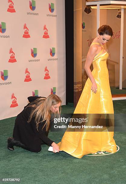 Jacqueline Bracamontes arrive at the 15th Annual Latin Grammy Awards on November 20, 2014 in Las Vegas, Nevada.