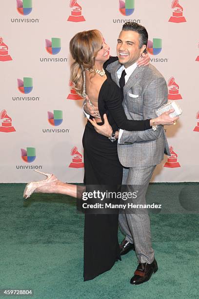 Lili Estefan and Jaime Camil arrive at the 15th Annual Latin Grammy Awards on November 20, 2014 in Las Vegas, Nevada.