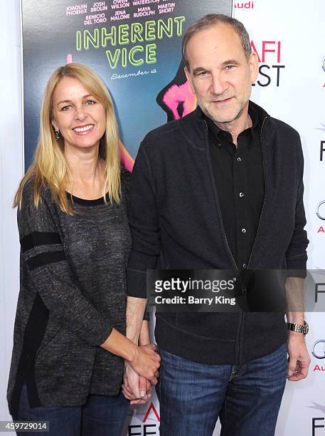 Producer Marshall Herskovitz and guest arrive at AFI FEST 2014 Presented by Audi - Gala Premiere of 'Inherent Vice' at the Egyptian Theatre on...