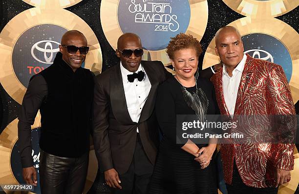 Singers Kem, Joe, Debra Lee, Chairman and CEO of BET and Paxton Baker, Executive Vice President and General Manager of Centric attend the 2014 Soul...