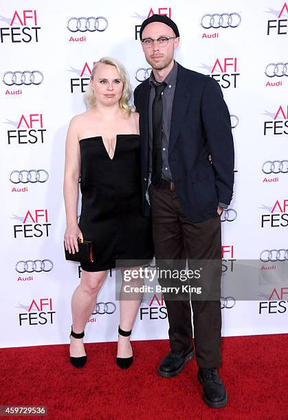 Producer Ashley Young and director Joel Potrykus arrive at the AFI FEST 2014 Presented by Audi - 'Cinema Paradiso' Special Screening held at Dolby...