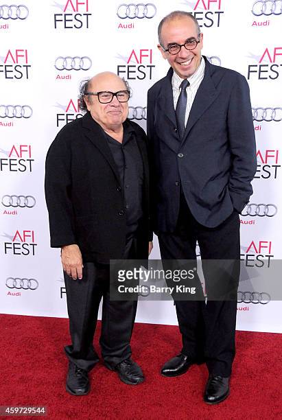 Actor Danny DeVito and director/screenwriter Giuseppe Tornatore arrive at the AFI FEST 2014 Presented by Audi - 'Cinema Paradiso' Special Screening...