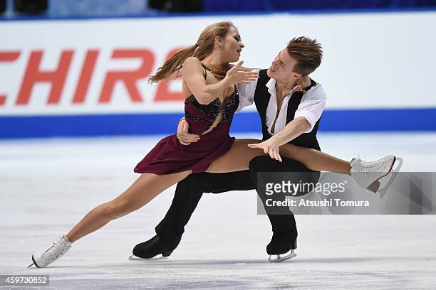 Victoria Sinitsina and Nikita Katsalapov of Russia compete in the Ice Dance Free Dance during day three of ISU Grand Prix of Figure Skating 2014/2015...