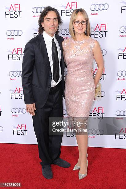 Conductor Carlo Ponti Jr. And his wife Andrea Meszaros Ponti arrive at AFI FEST 2014 Presented By Audi - A Special Tribute To Sophia Loren at Dolby...
