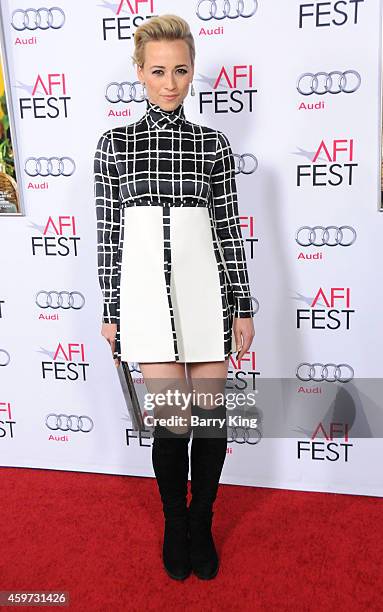 Actress Karine Vanasse arrives at AFI FEST 2014 Presented By Audi - 'Mommy' Premiere at Dolby Theatre on November 12, 2014 in Hollywood, California.