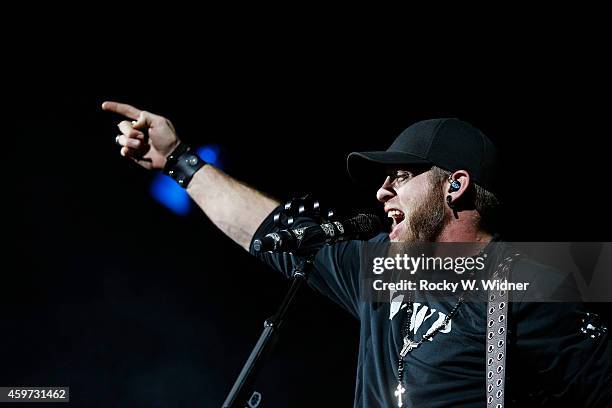 Brantley Gilbert performs in concert at the SAP Center on November 21, 2014 in San Jose, California.