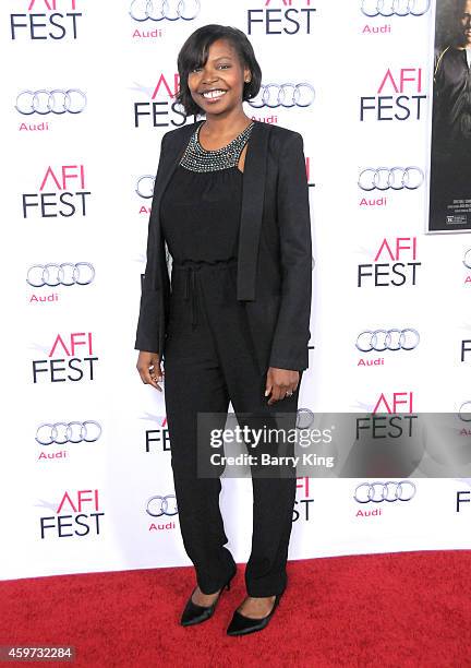 Festival Director Jacqueline Lyanga arrives at AFI FEST 2014 Presented By Audi - Closing Night Premiere of 'Foxcatcher' at Dolby Theatre on November...