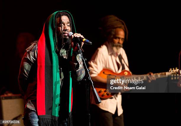 Dwayne Anglin and Rasmel of The Wailers perform during The Wailers 30th Anniversary Performance at The Apollo Theater on November 29, 2014 in New...