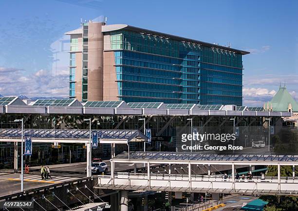 The Fairmont Hotel, located in the Vancouver International Airport terminal, is viewed on June 2, 2013 in Vancouver, British Columbia, Canada....