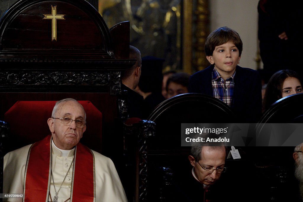 Pope Francis attends Sunday mass in Istanbul