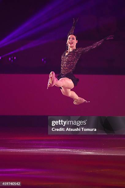 Alena Leonova of Russia performs her routine in the exhibition during day three of ISU Grand Prix of Figure Skating 2014/2015 NHK Trophy at the...