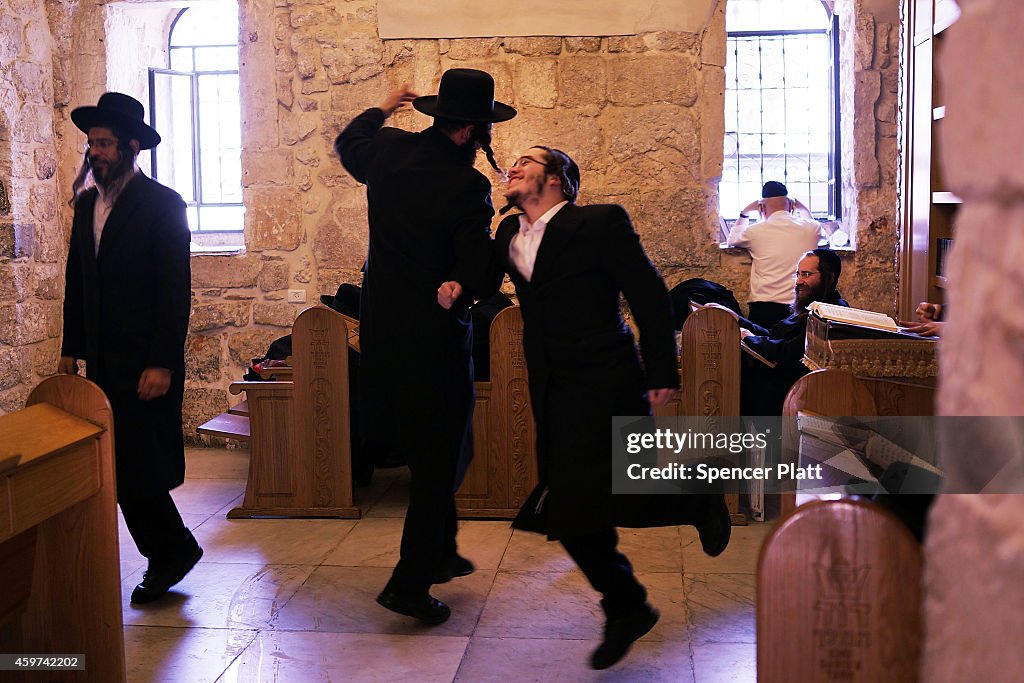 Hasidic Ritual Hasidic men dance at a holy shrine in the Old City on November 30 ...